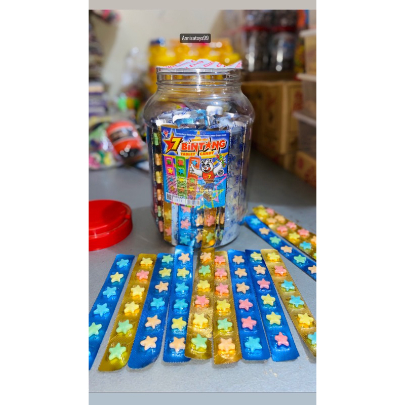 

PERMEN 7 BINTANG CANDY TABLET ISI 100PCS