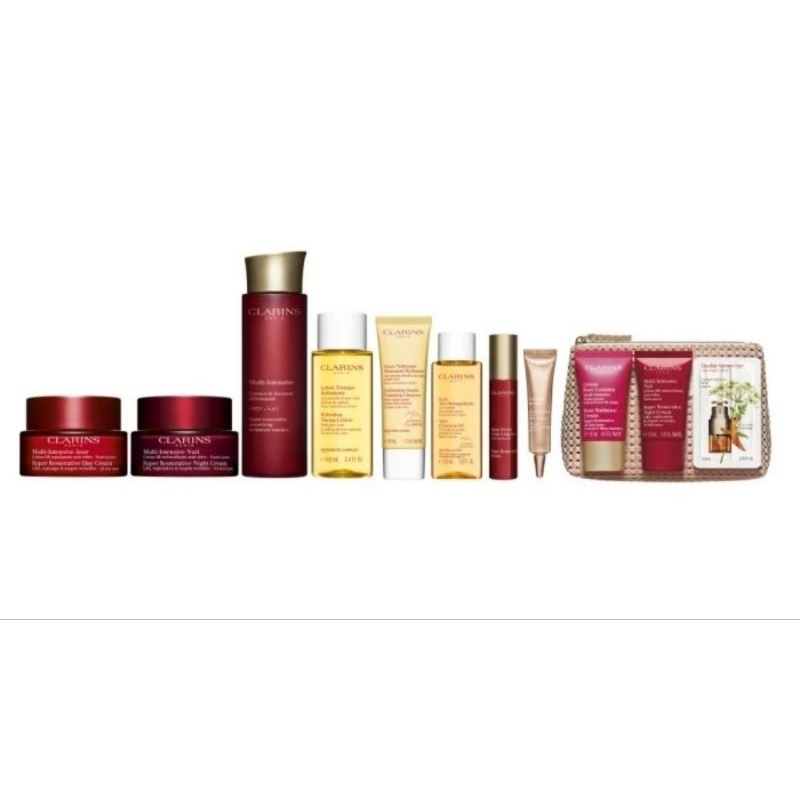 Clarins Super restorative serum set skincare paket Clarins ORIGINAL