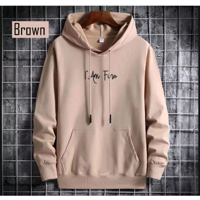 HOODIE PRIA I'AM FINE HOODIE BAHAN CLECCE//HOODIE KEREN