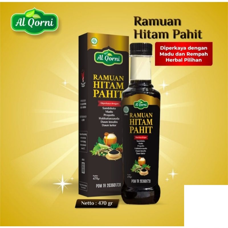 Madu Hitam Pahit Sambiloto Al Qorni - 470 gram