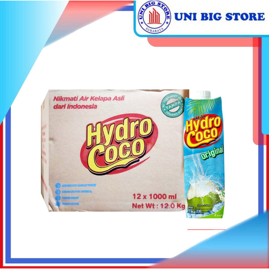 

Hydro Coco Air Kelapa 1 L 1000 ml x 12 pcs DUS Hydrococo Coconut Water