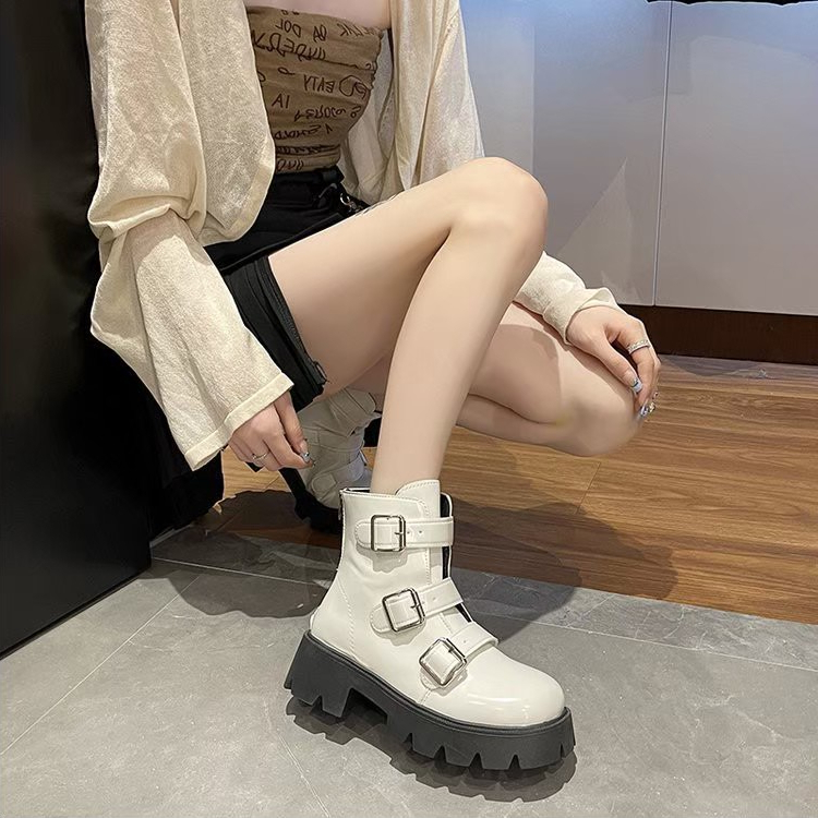 AVANCEID 1822 Sepatu Sneakers Boots Wanita Docmart Putih Hitam Import