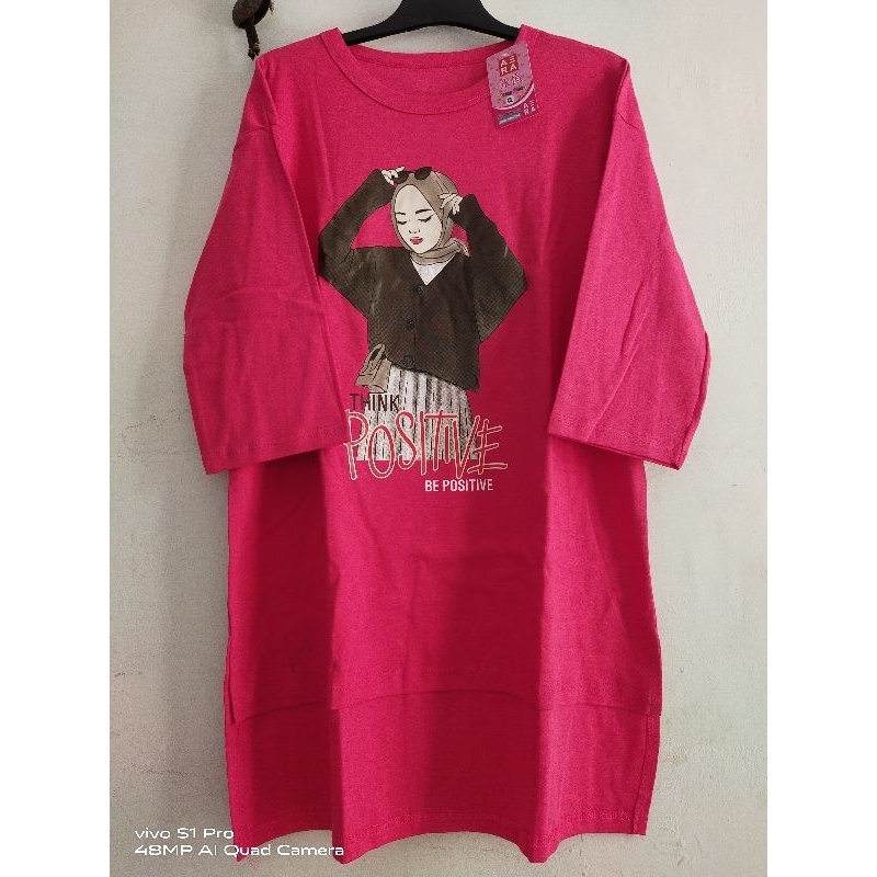 ATASAN TUNIK KAOS COMBAD OVERSIZE  WANITA / COMBAD Tangan 7/8 / COMBAD ASLI TEBAL / Original by ARA 