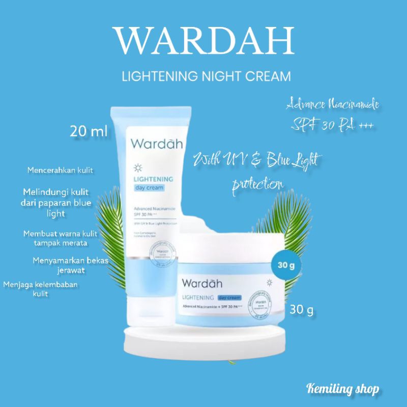 WARDAH LIGHTENING DAY CREAM 20ml / 30g