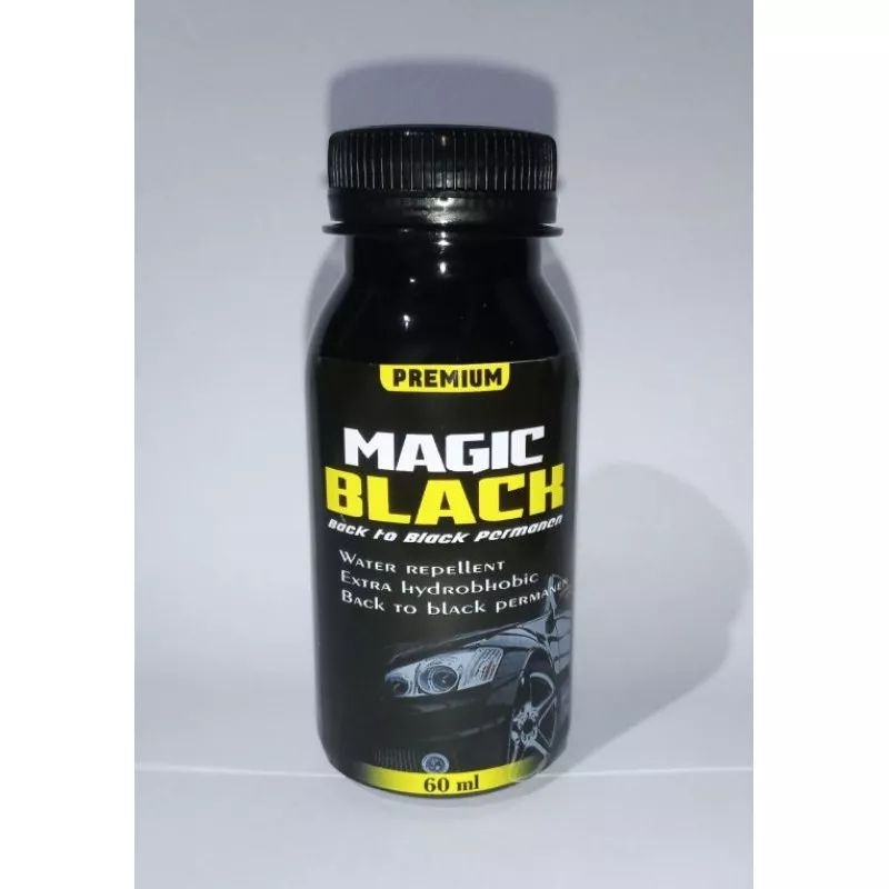 Magic Black Premium 60ml Penghitam Motor Mobil Tim Restorer