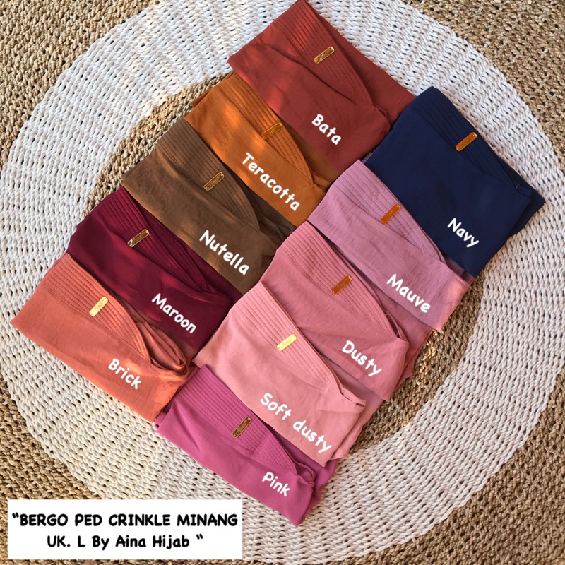 BERGO PED CRINKLE MINANG UK L BY AINA HIJAB