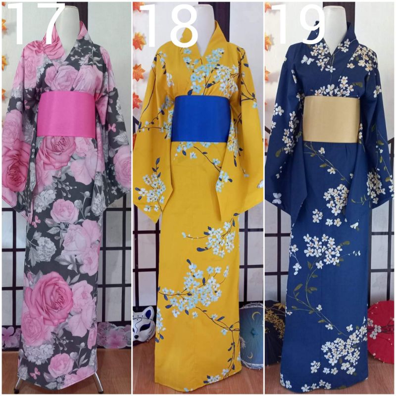 Yukata kimono wanita dewasa size S.M.L.XL