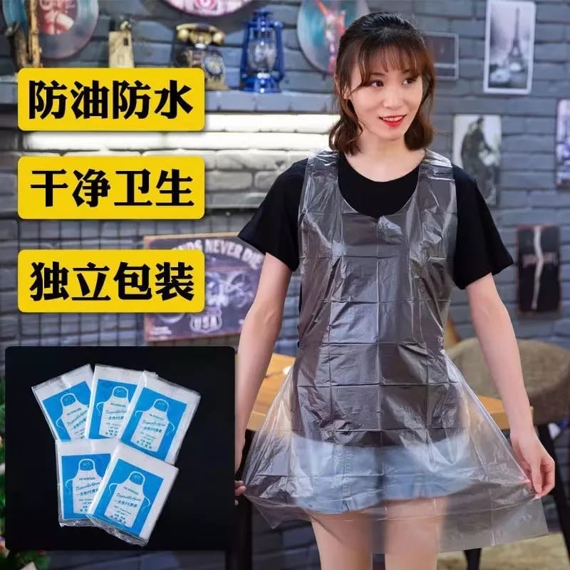 R1018 Apron Plastik Sekali Pakai Baju Luar