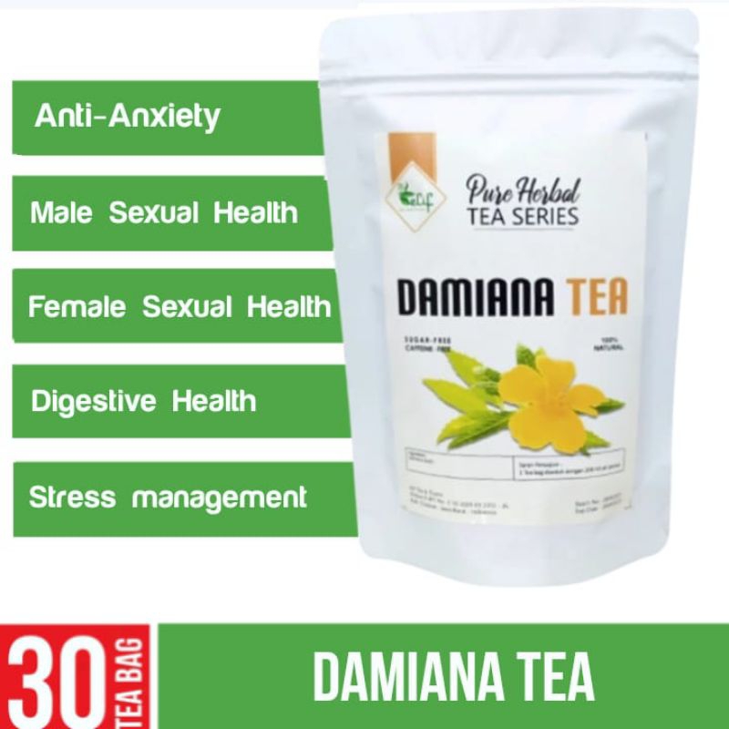 

ELIF TEA AND TISANE Damiana Tea | Caffeine-Free | Botanical Infusions Tea Bag | 30 Tea Bag