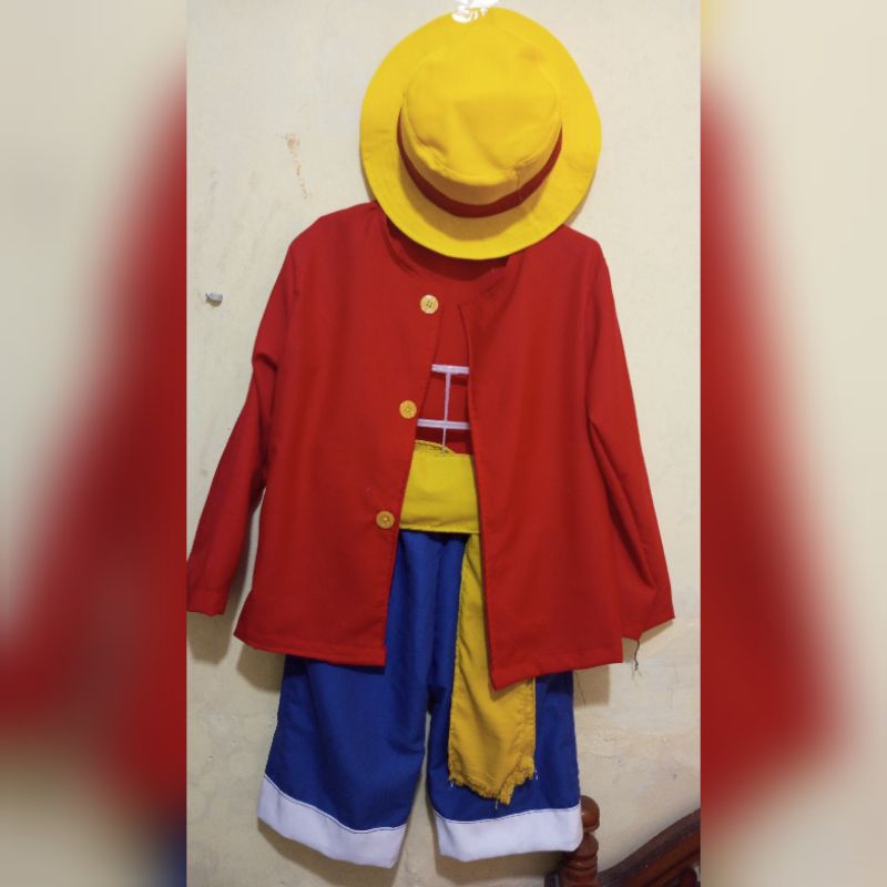 kostum Luffy Anak tangan panjang