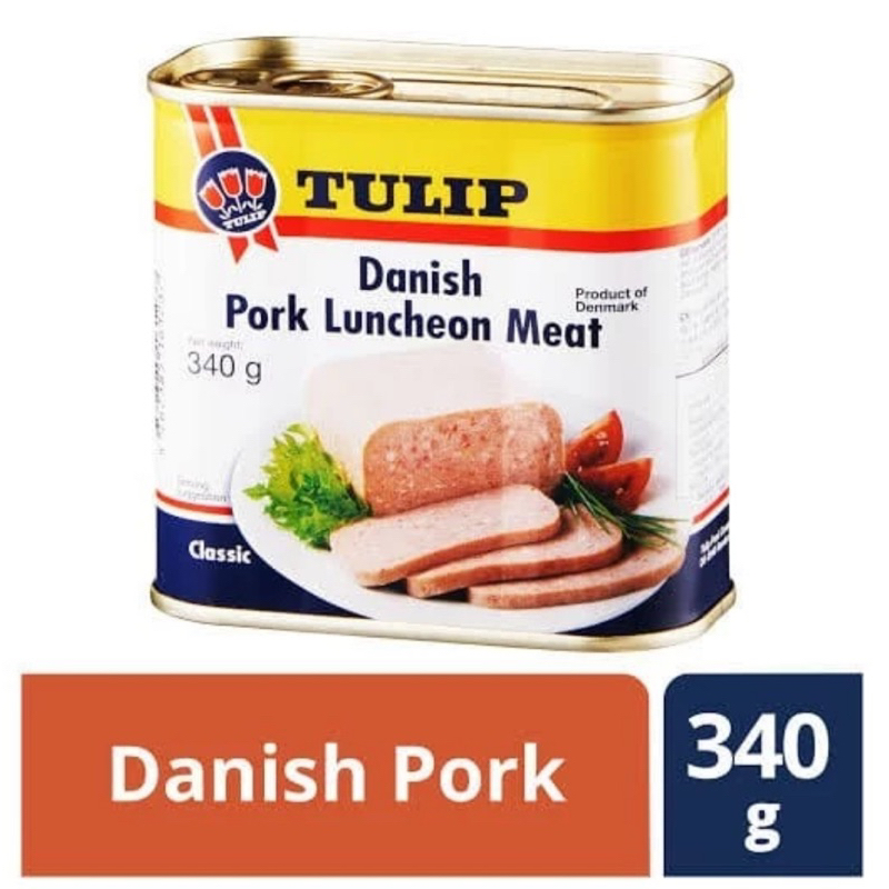 

Danish Pork Luncheon Meat, Daging Kaleng, Tulip Luncheon Meat with Bacon 340 gr, DAGING BABI Kalengan, TULIP Premium / Danish / Bacon Pork Luncheon Meat 340 Gram