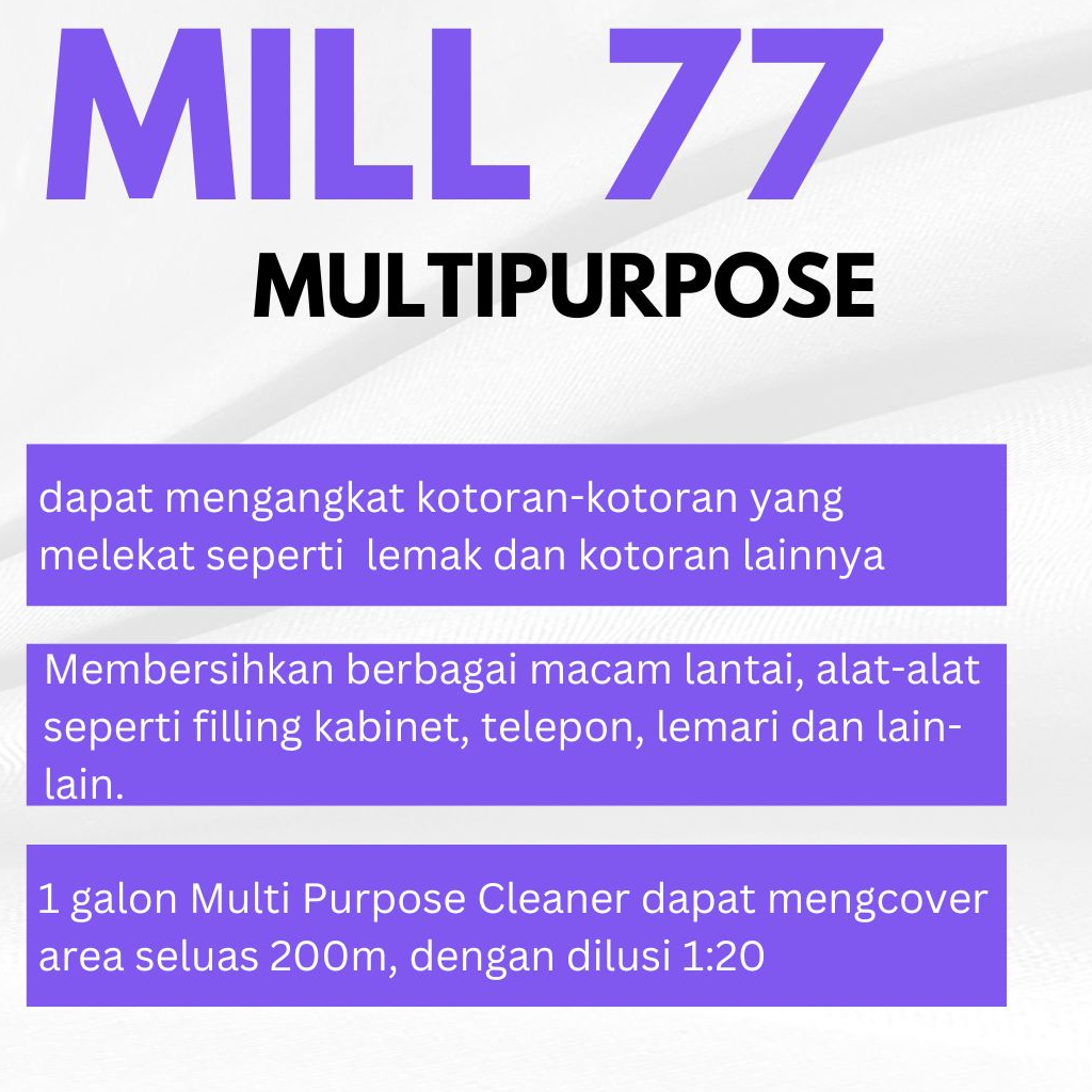 MILL 77 multi purpose cleaner mpc pembersih