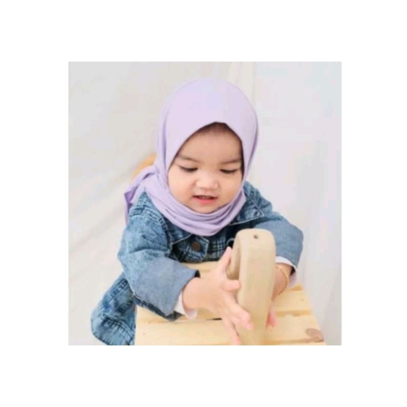 JILBAB INSTAN SEGITIGA BAYI 0-2TAHUN BAHAN JERSEY WARNA LILAC