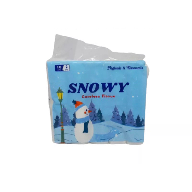Tisu tissue toilet SNOWY coreless 10 roll per pack