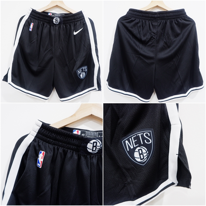 CELANA BASKET HEATPRESS BROOKLYN NETS HITAM 22/23
