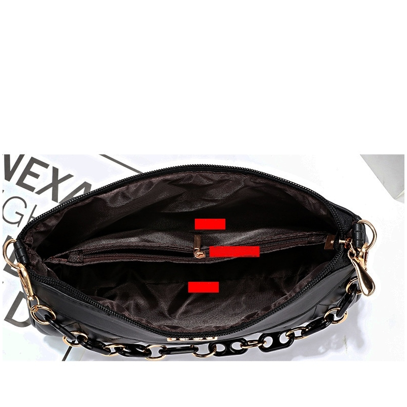 TAS SELEMPANG WANITA SLING BAG IMPORT KULIT HITAM AMALENE TA814B5 REMAJA KOREA KEKINIAN RANTAI LUCU FASHION CEWEK MURAH SHOULDER BAHU PREMIUM BRANDED BATAM SIMPLE CASUAL