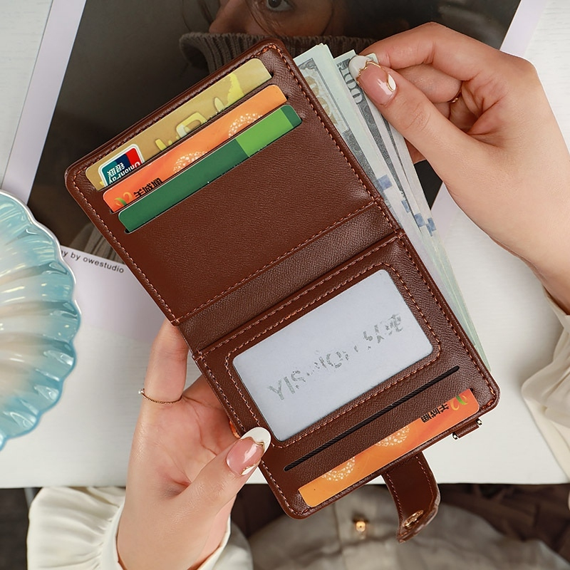 DOMPET LIPAT WANITA IMPORT KECIL KULIT COKLAT AELORIA WA693B7 MURAH REMAJA CEWEK KARTU RESLETING UANG KOIN MINI KOREA BRANDED KEKINIAN SIMPLE PREMIUM LUCU BATAM FASHION ORI