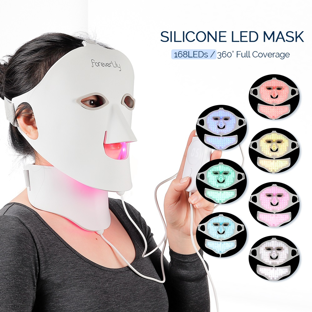 168pcs Masker Terapi Led Full Coverage 50 / 60hz 360 ° Untuk Kulit Sensitif LED Therapy Mask Facial Beauty Tools