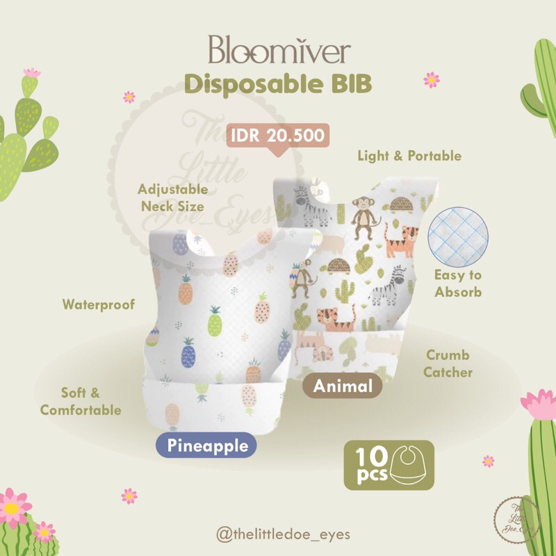 Bloomiver Disposable Bib - Bib Celemek Anak Sekali Pakai