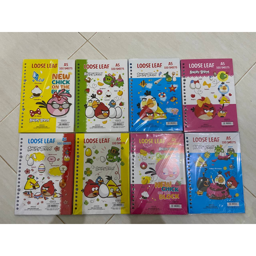 Kiky Loose Leaf Fancy Angry bird 100 lembar / Isi Binder