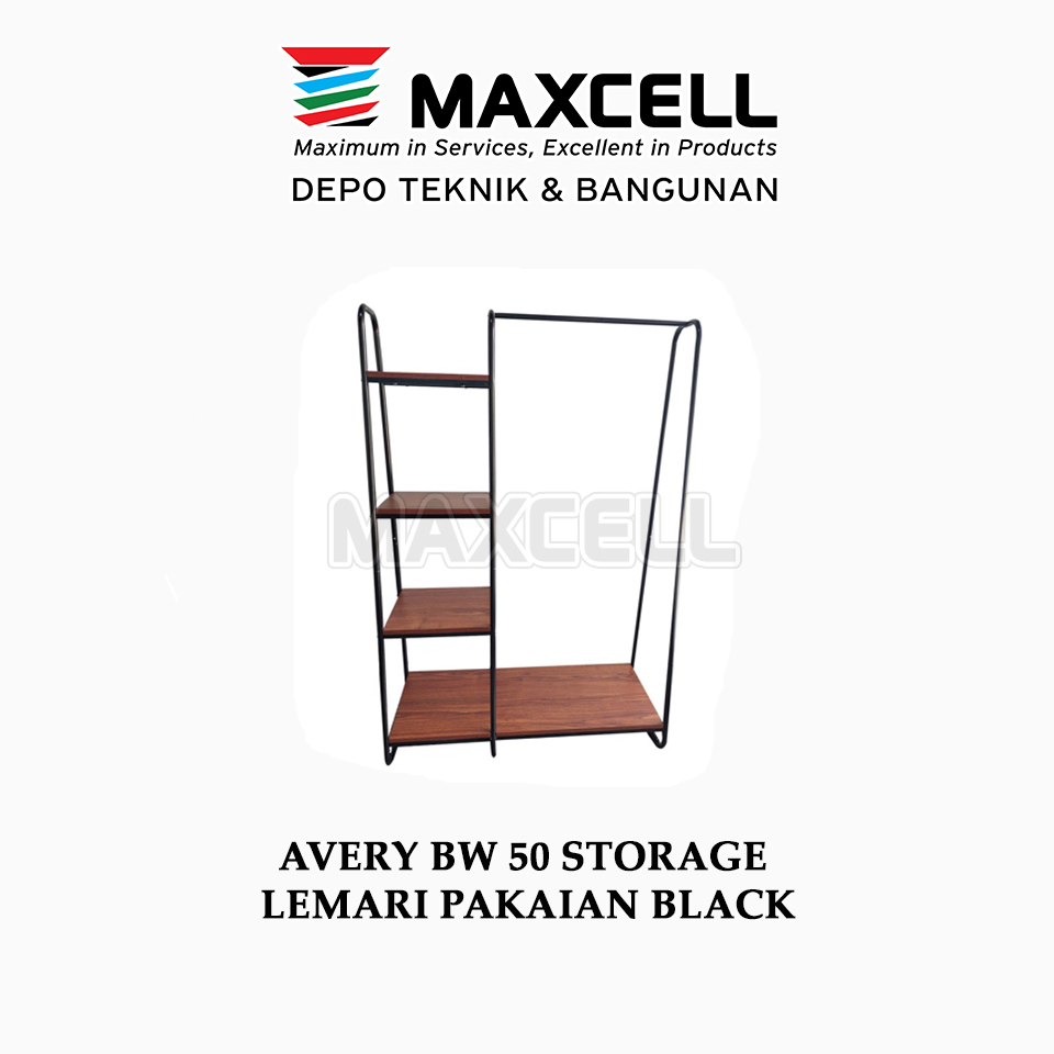 AVERY BW 50 STORAGE LEMARI PAKAIAN BLACK