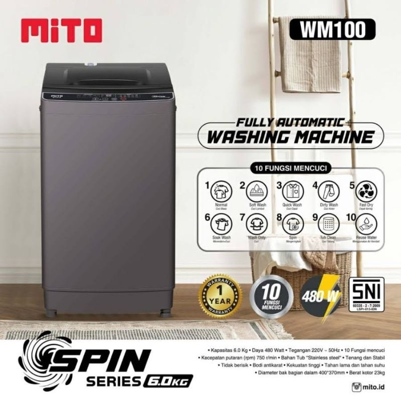 MESIN CUCI MITO 1TABUNG WM100
