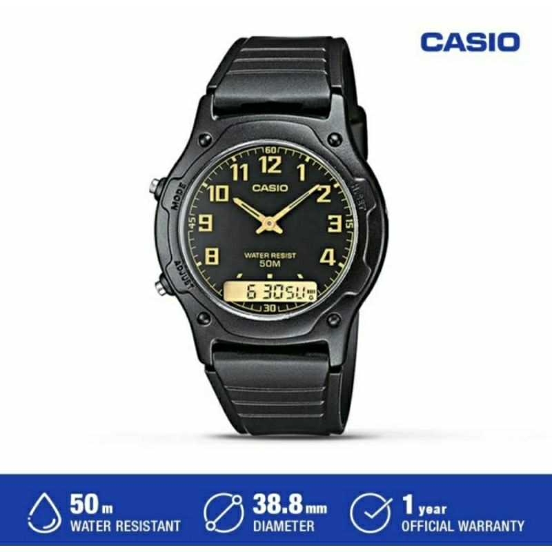 Jam Tangan Pria Casio AW-49H-1BVDF / AW-49H-1B Original