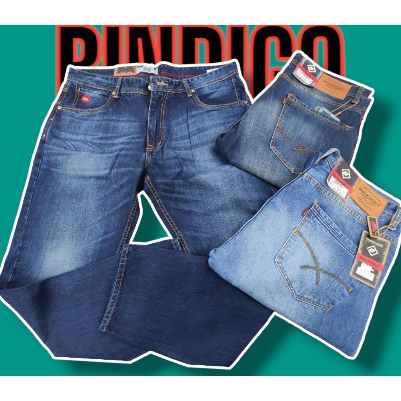 Celana Jeans Pria BINDIGO ORIGINAL Jumbo Size 33-38