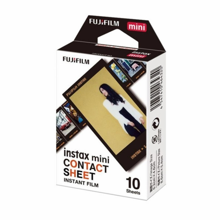 Fujifilm Instax Paper Mini Polaroid Film Contact Sheet Isi 10 Original