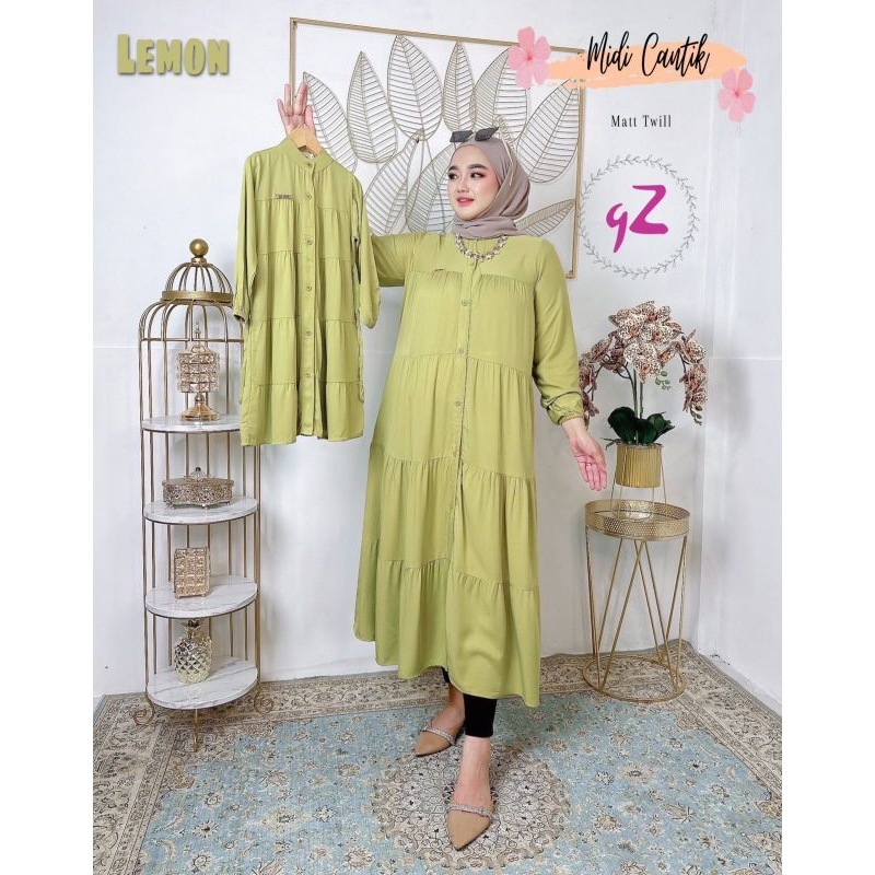 Gamis/MIDI dress cantik rayon twil couple ibu dan anak ORI BY GWENZA (Harga ECER)