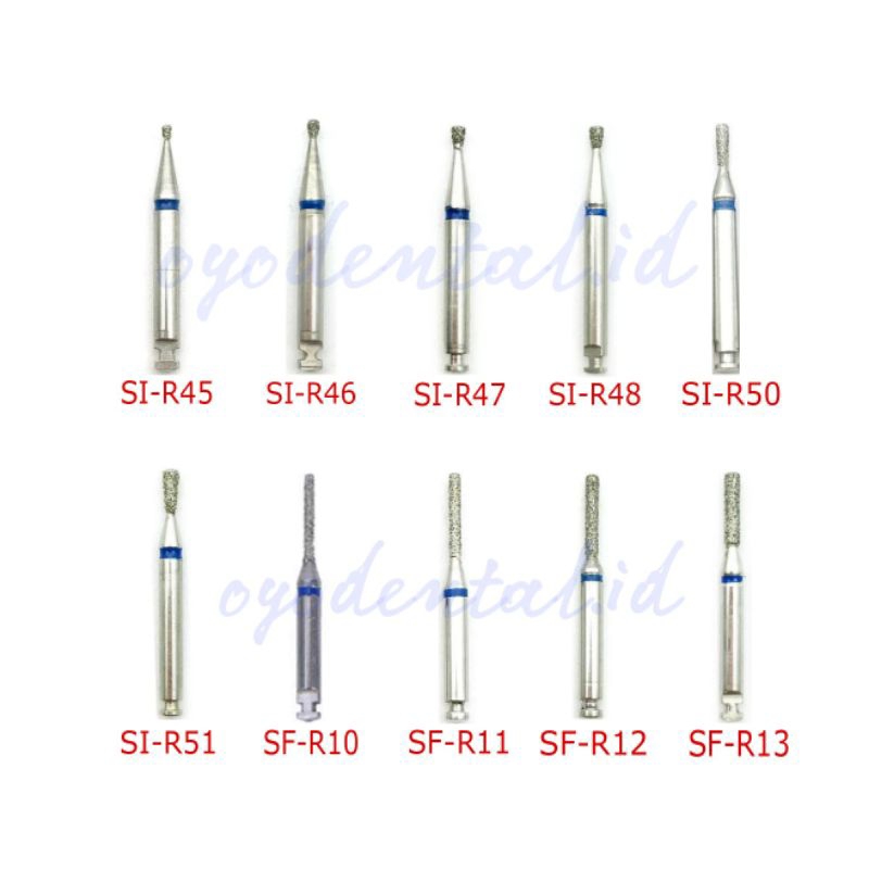 Dental Diamond Bur Preparasi Low Speed RA SI Inverted SF Fissure