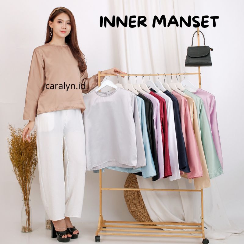 INNER SATIN LOVYA DALEMAN KEBAYA BAHAN SATIN VELVET MENGKILAP