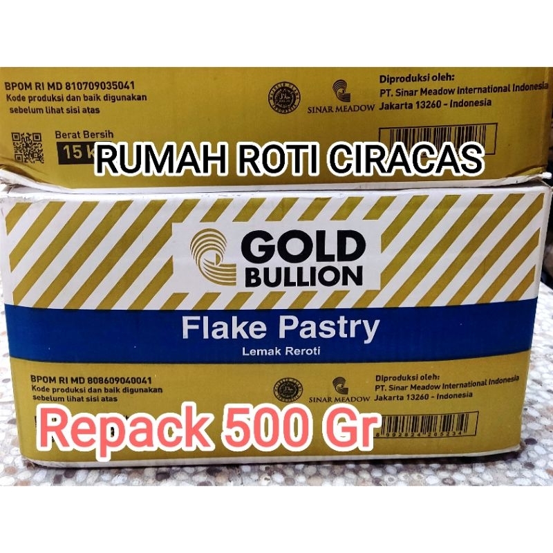 

GOLD BULLION FLAKE PASTRY 500GR SHORTENING SPESIAL CROISSANT PASTRY