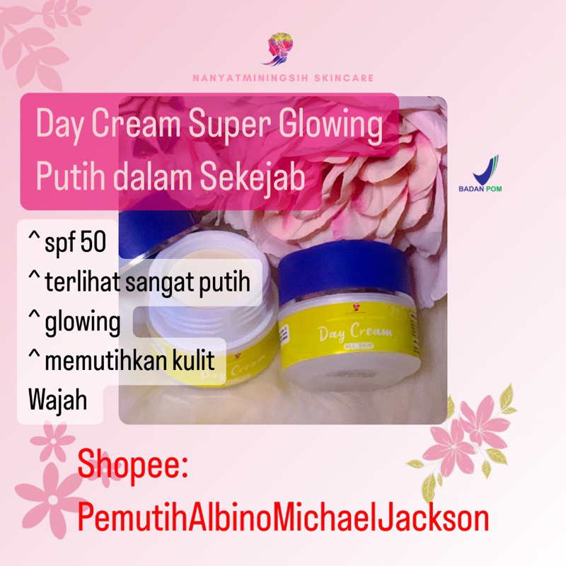 Cream Siang Wajah Super Putih Glow SPF50