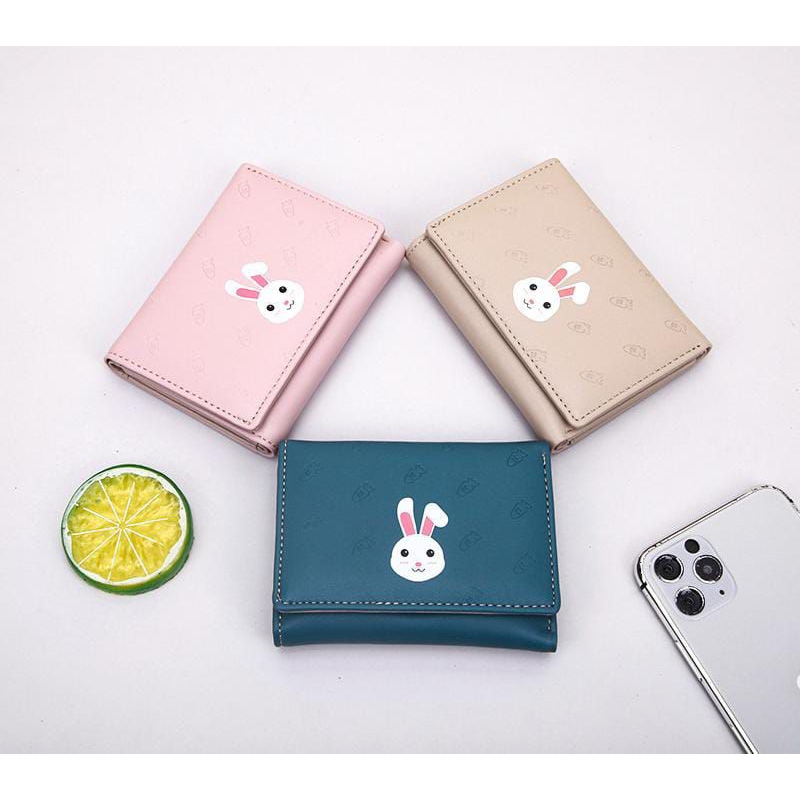 DW-23 Dompet lipat Wanita Mini Kelinci Embos