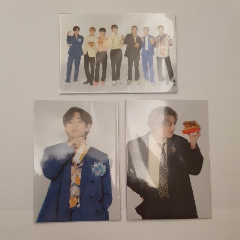 bts mcdonald photocard official weverse jungkook taehyung group