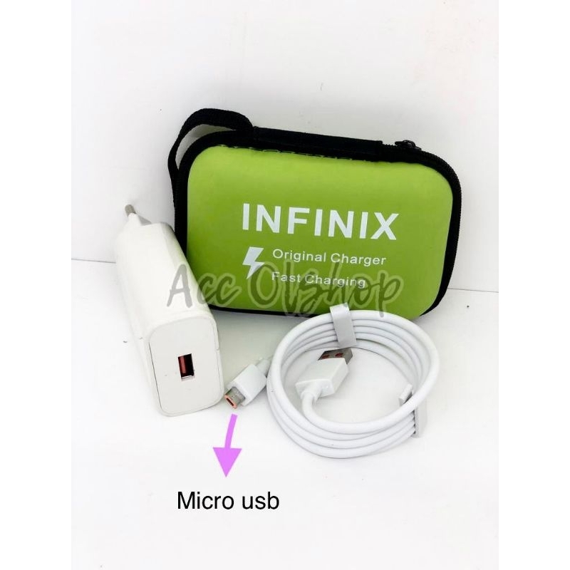 Charger Infinix Micro USB 3.5A 33W Fast Charging Plus Dompet Charger