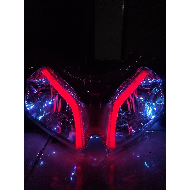 Reflektor vario 110 karbu dengan alis plus demon