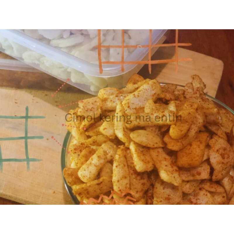 

Cimol Kering Bandung Paket Trio: Isi 3 pcs x 100 gr, Rasa Original/Pedas Enak dan Gurih!