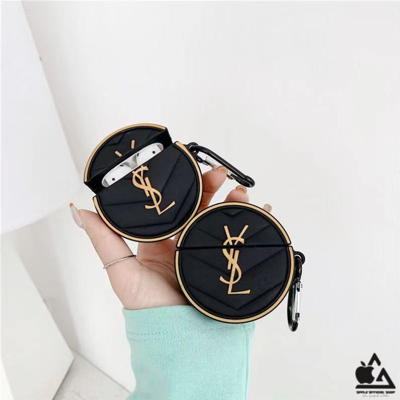 Silikon Case Keren AirPods 3D Bear YSL Marshmellow AirPods 1 2 3 2022 PRO 1 2 Gen 1 2 3 PRO 1 2 Silikon Silicone Earpods Inpods Earphone Softcase Pouch Motif Keren Lucu Karakter Cartoon Carbon Karbon