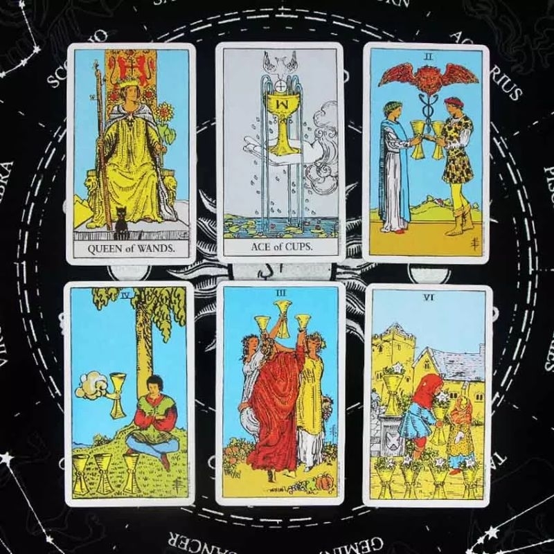 The Rider Waite Tarot Magician 12x7cm include guide paper kemasan kaleng