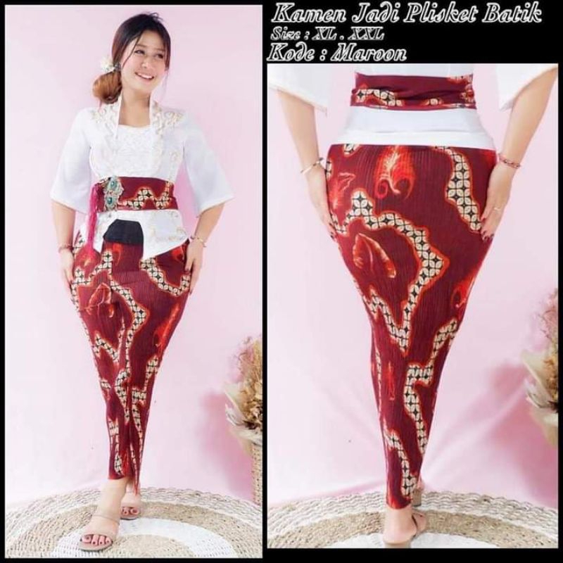 Rok batik | KAMEN BALI JADI PLISKET + SELENDANG| bawahan batik