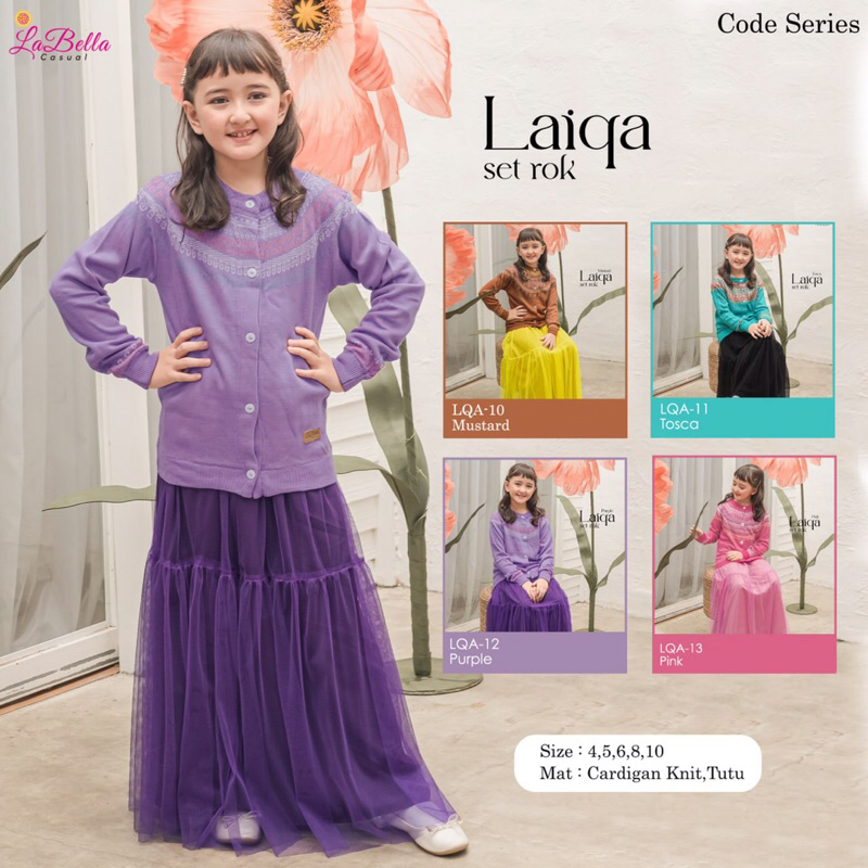 Laiqa Set Rok Anak/ Dress Anak/ baju Anak/ gamis anak ori by Labella