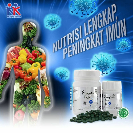 Super Green Food KK Indonesia Suplemen Memperkuat Imun Tubuh