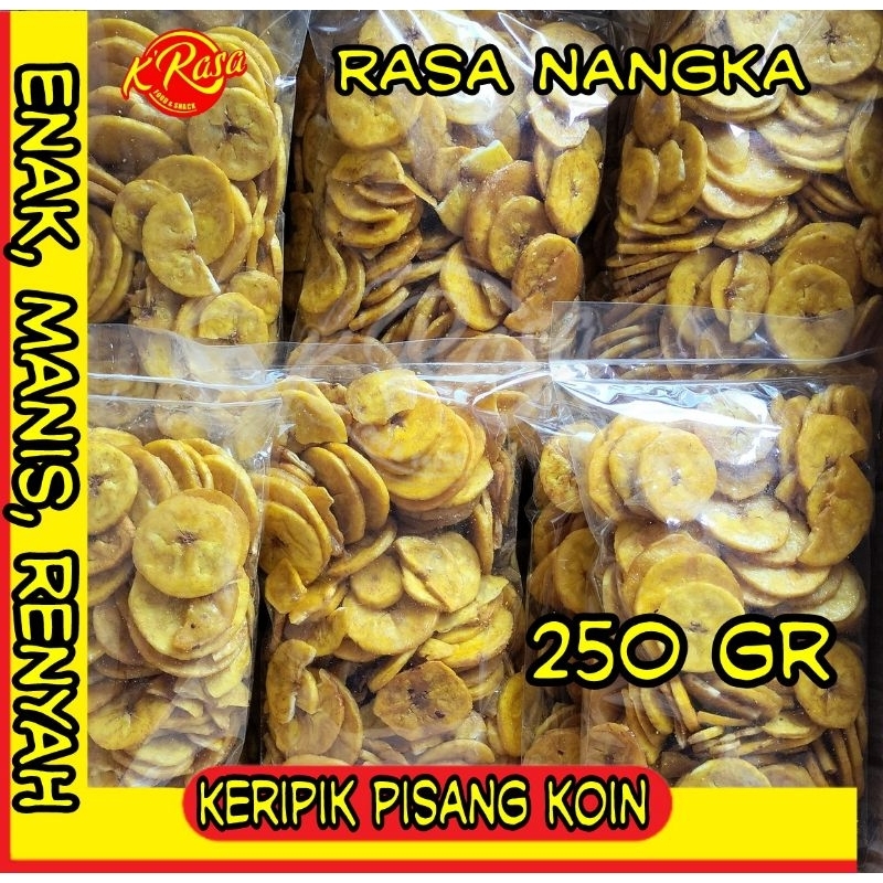 

keripik pisang koin 200 gr rasa nangka enak,manis dan renyah