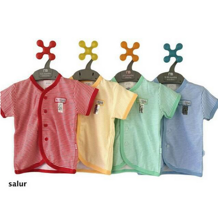 Nova Baby Atasan Kancing Tengah Salur Baju Bayi / Celana Nova Motif Salur