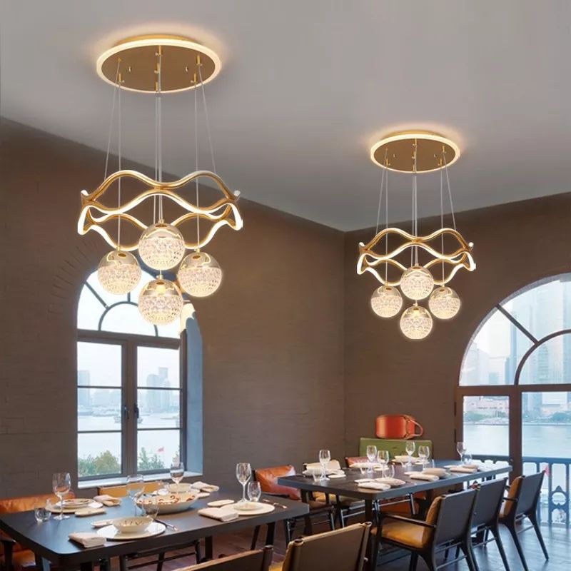 [Bergaransi] remot control 3 warna cahaya restoran lampu gantung lampu led baru mewah toko dekorasi 