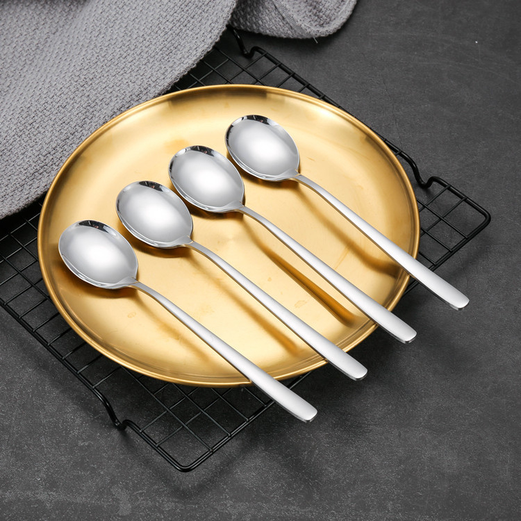 Sendok Makan Tebal 6 Pcs Motif Polos Stainless Steel Alat Makan