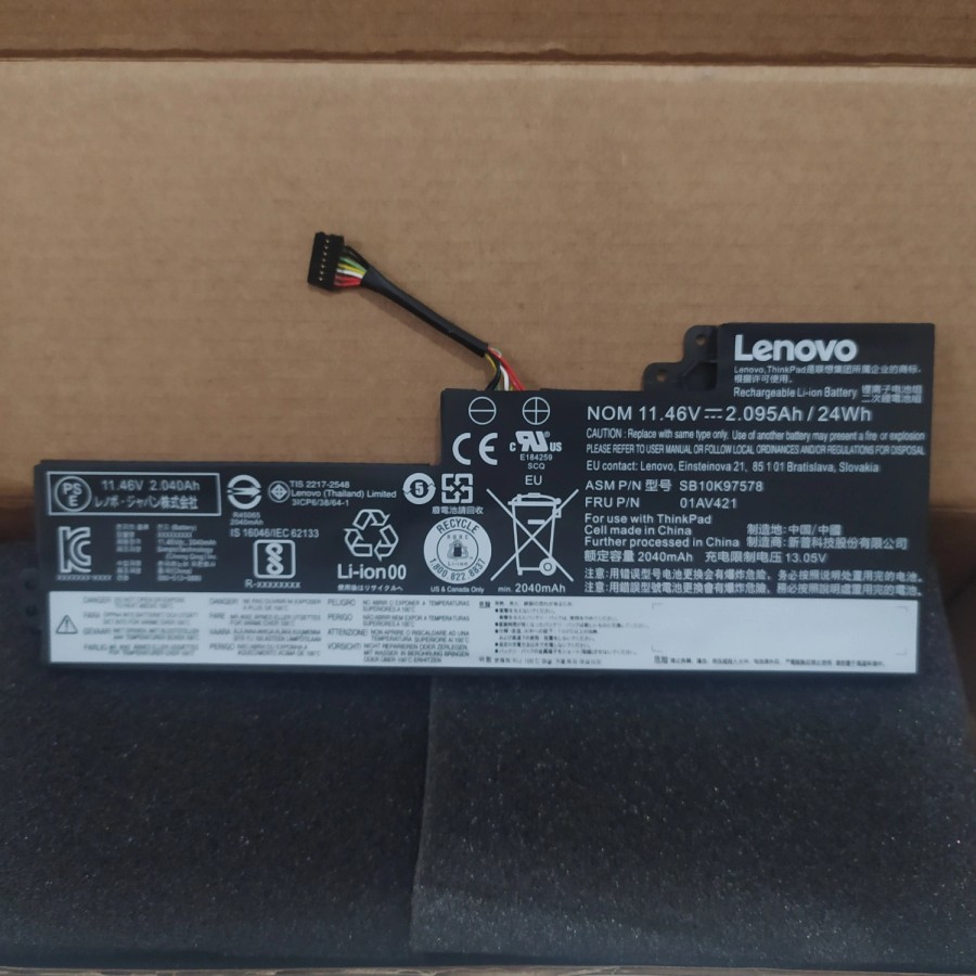 BATERAI BATRE LENOVO THINKPAD T470 T480 01AV420 01AV419 01AV421