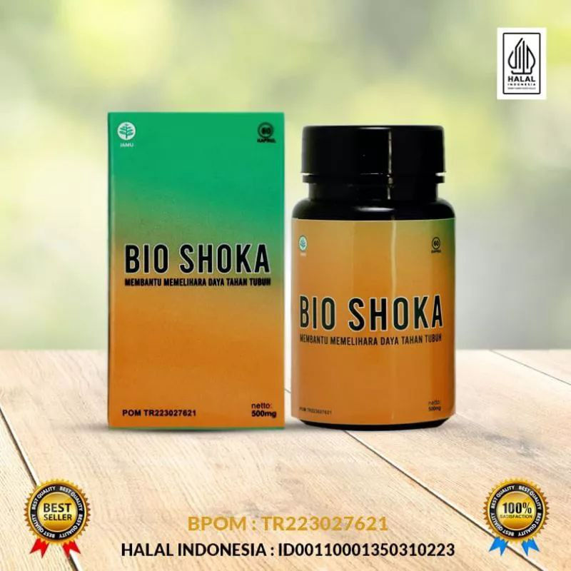 BIO SHOKA Herbal Original Membantu Mengatasi Masalah Sendi dan Saraf 1Botol 60Kapsul Ajaib
